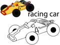 Coloring pages for kids .Transport.Racing car.Classic.